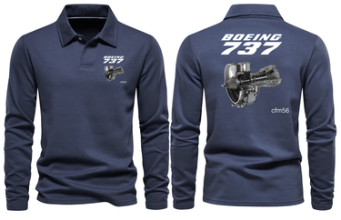BOEING CFM 56 LONG SLEEVE POLO